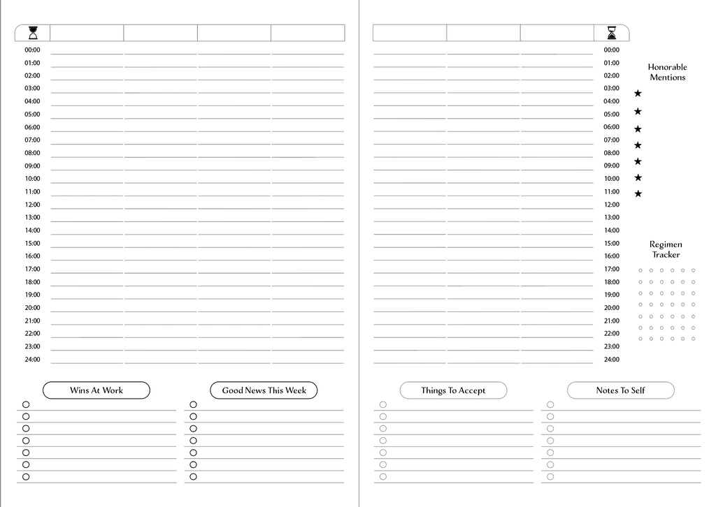 A Superessential Planner; 6-Month Undated Daily Planner